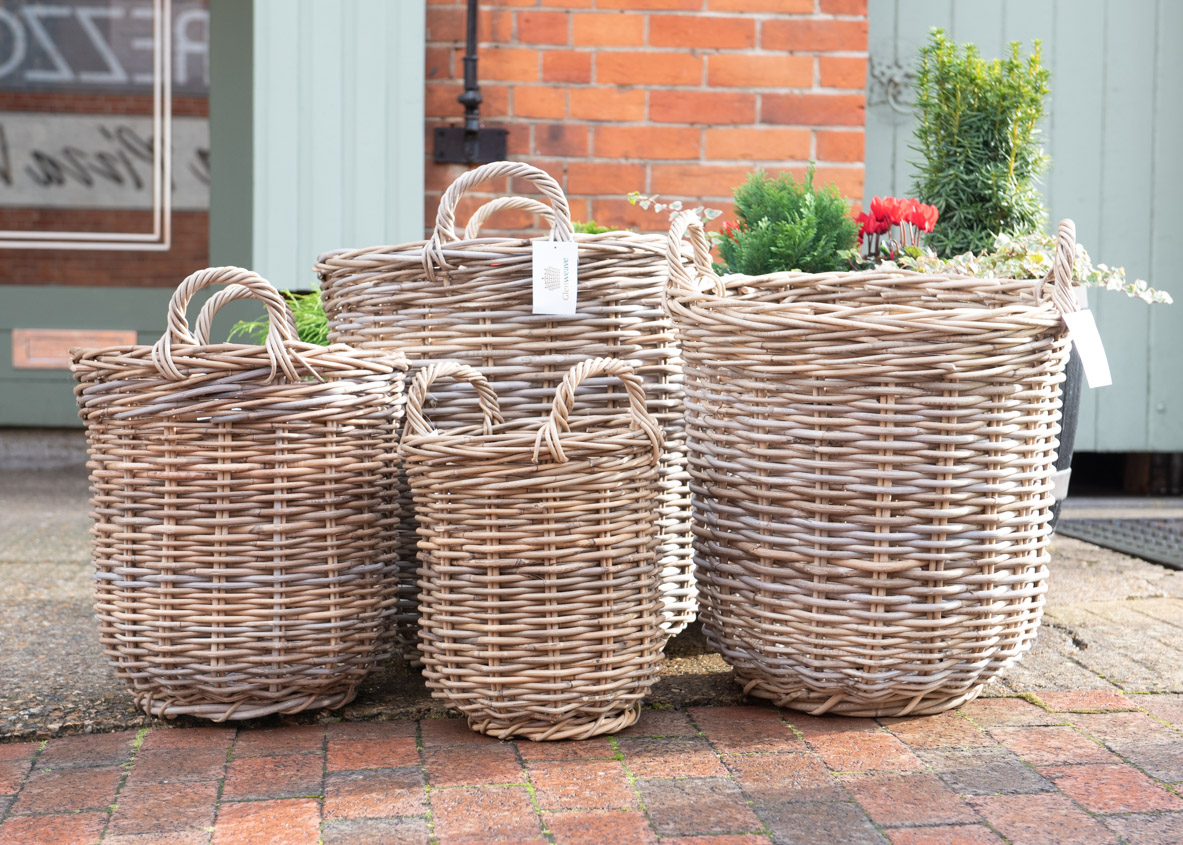Wicker baskets at Nathans